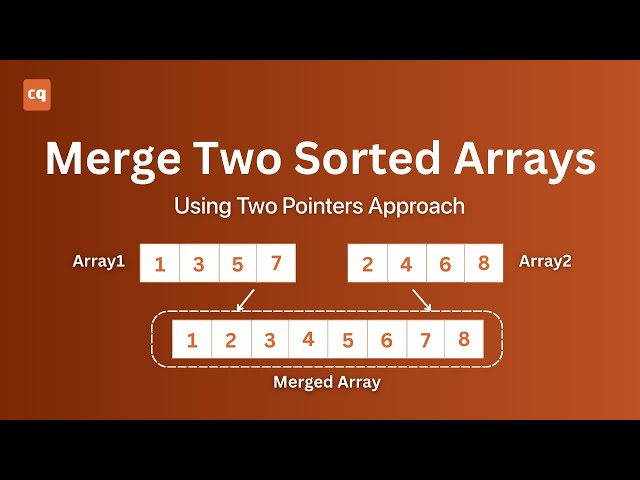 Merge Two Sorted Arrays | Two Pointer Technique | DSA Array Interview Problem