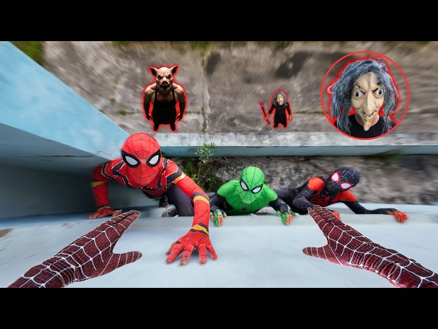 Pro 5 Spider-Man Confront Evil Witch & Pig Man in a Haunted Forest ( Action POV )