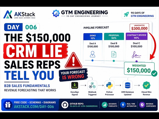 The $150,000 CRM Lie Sales Reps Tell You | Day 006 GTM Engineering
