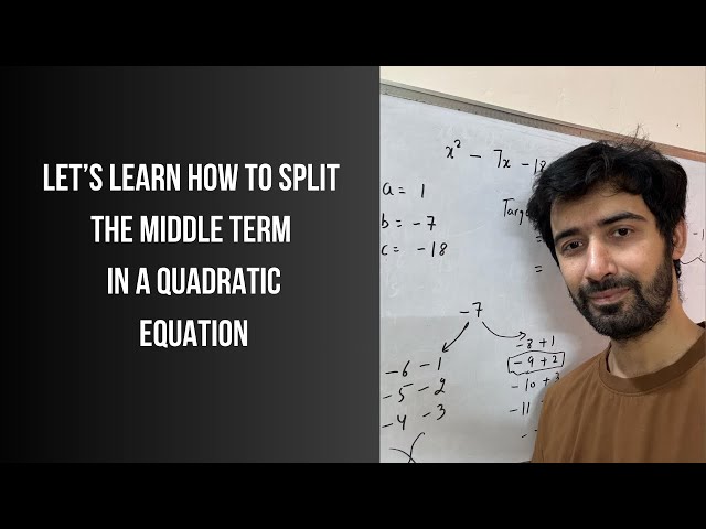 Learn how to split the middle term for a quadratic polynomial (Hindi)