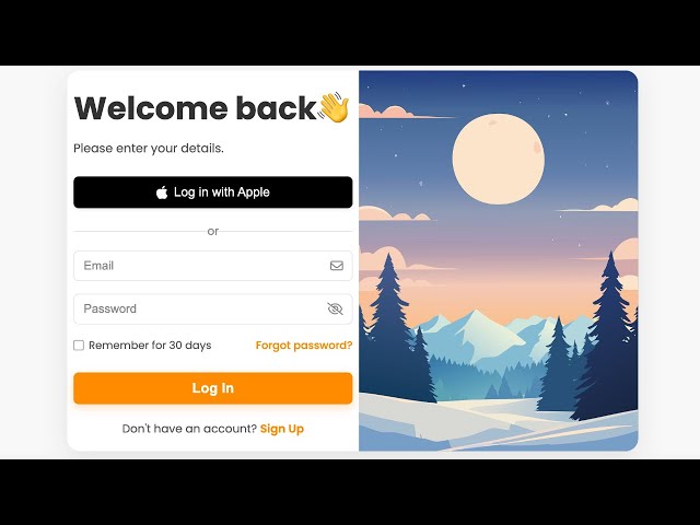 ASMR Programming – Build a Modern Login Page UI with HTML and CSS (No Voice)