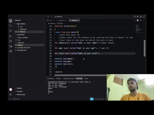 Promises in js | Is js actually async | Readline || Learning why Promises is better than Callbacks