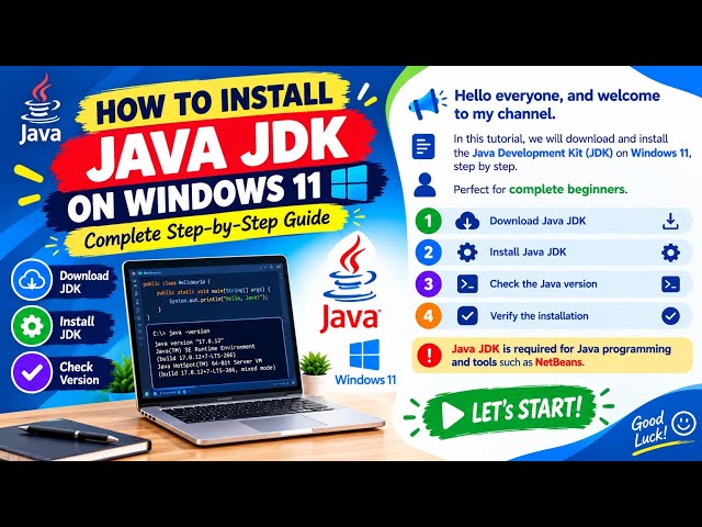 How to Download & Install Java JDK on Windows 11 | Step-by-Step Guide + Test