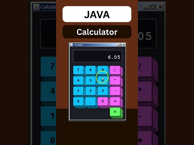 Java 3D Calulator | #shorts