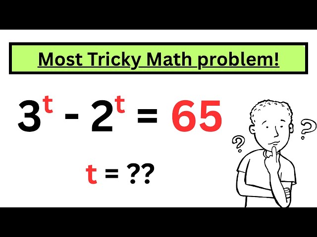 Most Tricky Exponential Math | A tricky maths olympiad algebra problem solution | Algebra problem