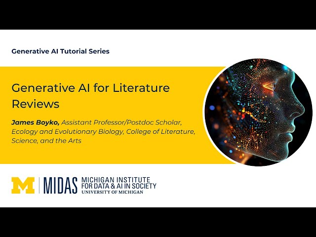 Generative AI for Literature Reviews | James Boyko |2026