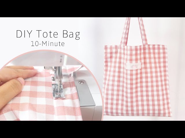 10-Minute Tote Bag DIY | Easiest Sewing Tutorial for Beginners