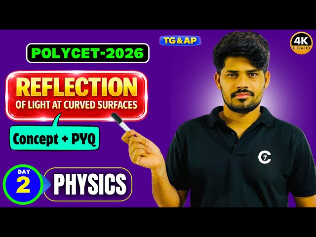 Polytechnic Exam Preparation 2026🔥| Reflection of Light at Curved Surfaces | Physics-Day 2 | chaitu7
