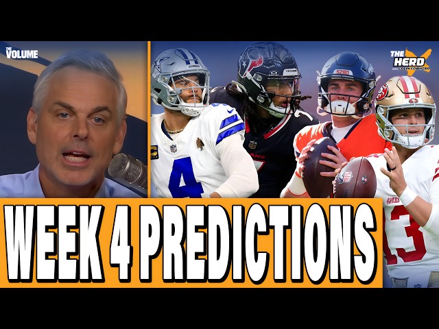 Colin Cowherd's NFL Week 4 Predictions: Broncos-49ers, Cowboys-Texans, Chargers-Seahawks | Blazin' 5