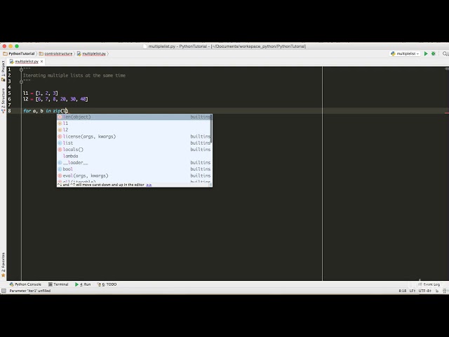 Learn Python 3 From Scratch - Iterating Multiple Lists   Using the Zip Function