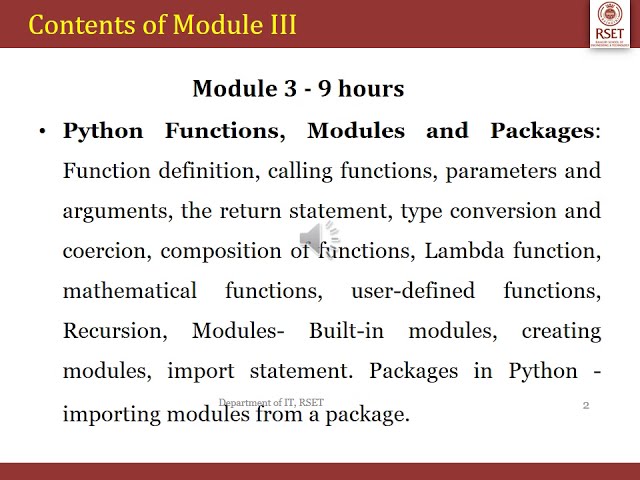 Python Module 3