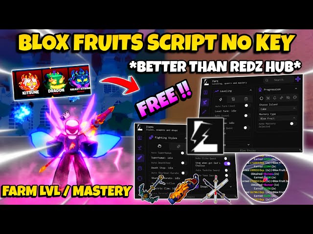 New Blox Fruits Script No Key - *Better Than Redz Hub* Auto Farm, Mastery, Fruit Sniper, Raid & More