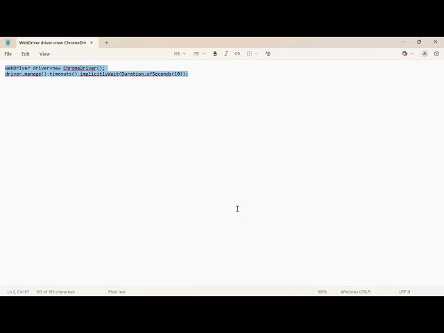 Add Implicit Wait in Selenium | 2 Steps | No Explanation