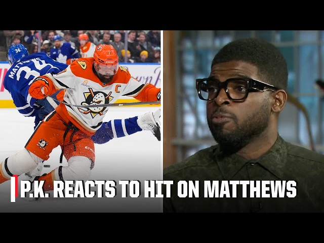 ‘Disgusting’ 👀 P.K. Subban reacts Radko Gudas’ hit on Auston Matthews | ESPN NHL