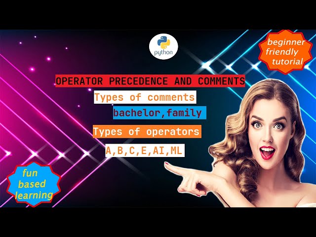 #comments and #operator #precedence #python #tutorial #srinivasthedeveloper #srinivas#the#developer