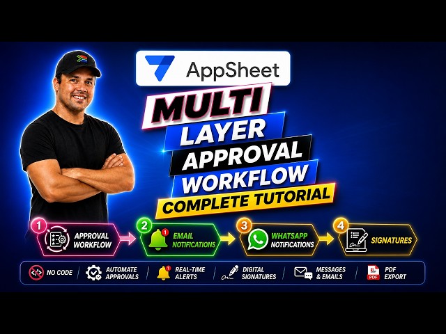 AppSheet Tutorial for Beginners  - Approval Workflow | Leave Management System from Start to Finish