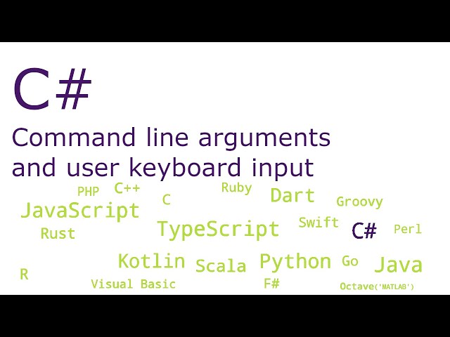 C# - Command line arguments and user keyboard input