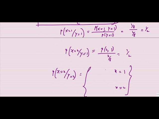 The joint probability mass function of X and Y is given by[ p(1,1)=1/8       p(1… ]