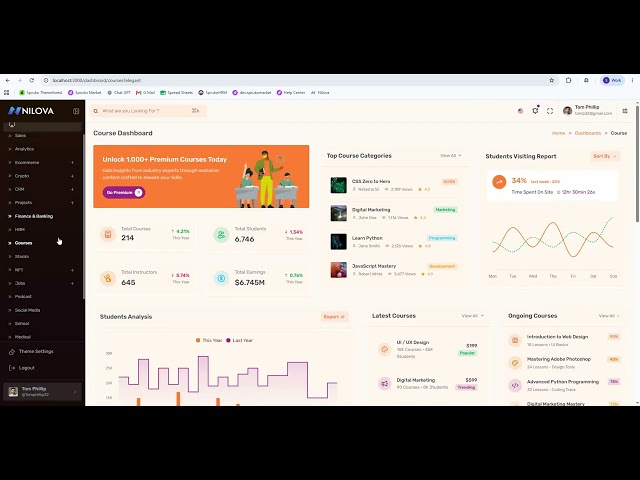 Introducing Nilova – Node.js Express Premium Dashboard Template