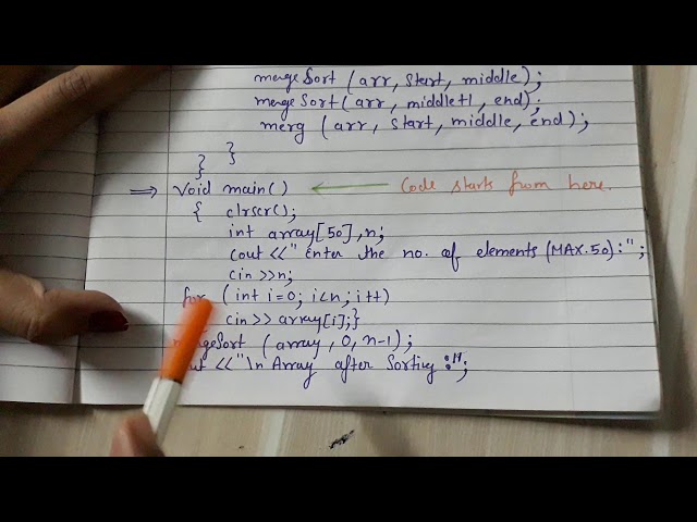 Merge sort algorithm with example and code