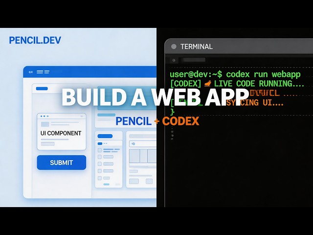 Build a Full Web App with Pencil.dev + Codex (Design-to-Code Walkthrough)