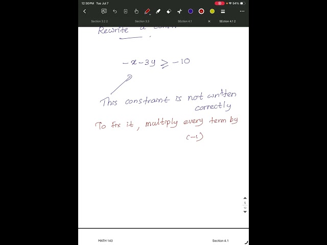 MATH 143 -Chapter 4: The Simplex Method: Standard Maximization Problems: Section 4 .1 Part I