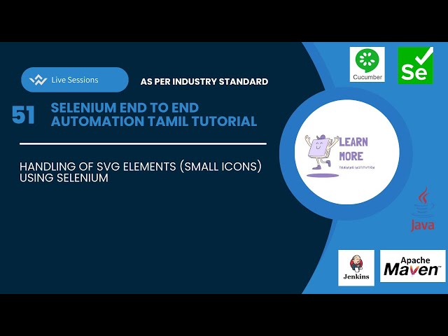 51. Handling of SVG elements (Small Icon) in Selenium (Tamil)