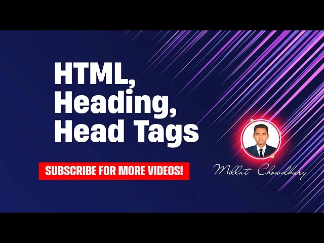 html, heading and head tags, html full course, html css, html course, html tutorial