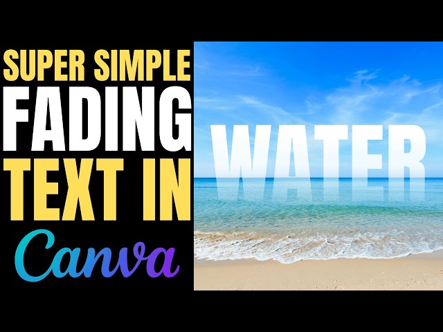 Super Simple FADING TEXT in Canva! | FAST Tutorial!