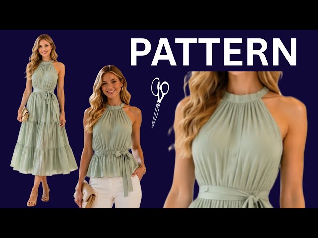  The 5-Minute Trick to Turn 1 Pattern into 2 Styles #patternmaking #sewingtutorial #diyfashion 