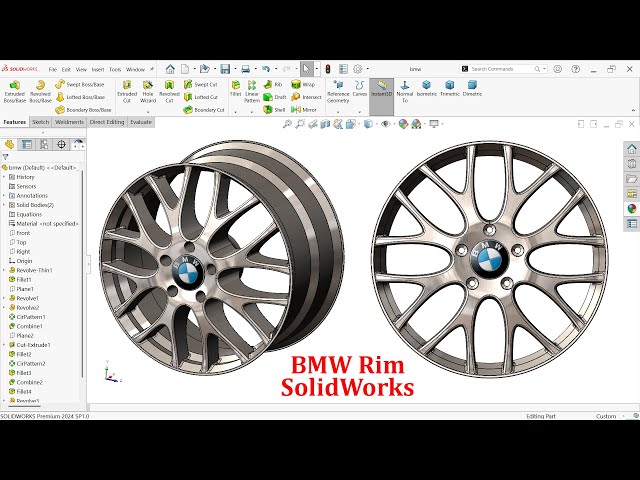 SolidWorks Tutorial for beginners-BMW Rim Modeling