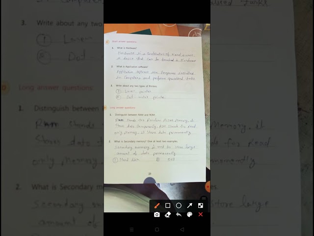 Class 5 subject computer chapter 2 question answer