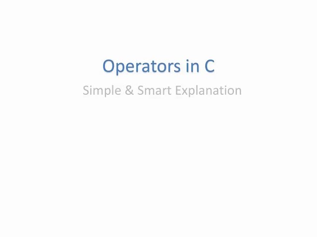 Operators in C Programming | Complete Beginner Guide | #shorts