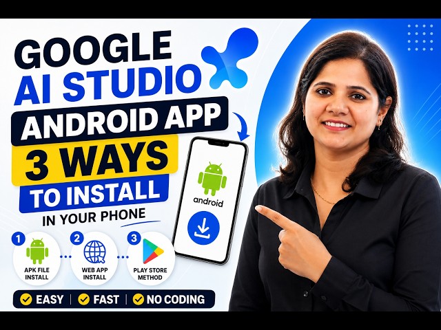 Build & Install your first Android App in 6 Minutes (No Code). | 3 Ways to Install on Your Phone