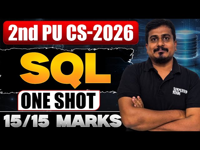 PUC 2 Computer Science | SQL One-Shot Lecture | SimplifiedMinds