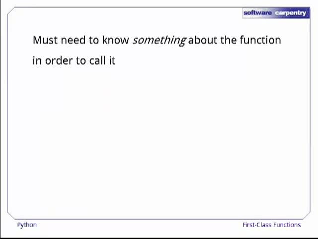 Python - Episode 9 - First Class Functions