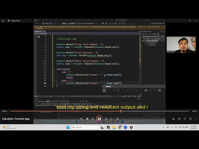 Visual Studio 2022 Tutorial for Beginners | Create Your First Calculator App in C# Step by Step