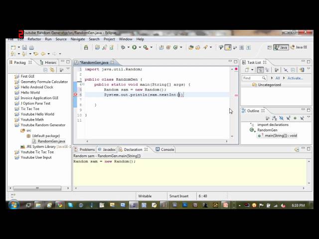 Java Tutorial 8 - Random Number Generator