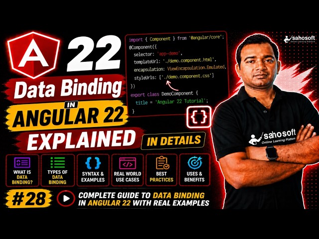 Data binding in Angular 22 Explained in Details | Angular 22 complete course 2026