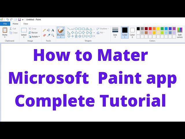 Microsoft paint complete tutorial in Urdu || Window 10 ms paint full tutorial in Urdu