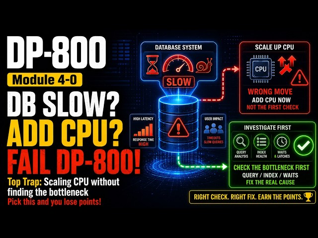 DP-800 Database Performance Engineering: Diagnosing Locks and Plan Regression
