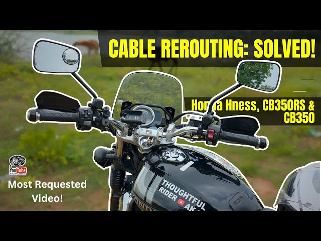 How To Re-Route Cables For Handlebar Risers | Honda H'ness, CB350RS & CB350 | Important Gotcha 🫣