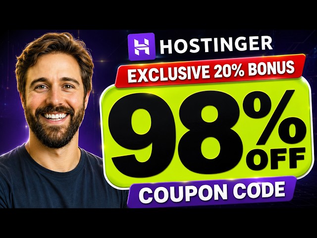 Hostinger Coupon Code 2026 ⭐ TOP DEAL | EXCLUSIVE 20% Hostinger Promo Code | Hostinger Discount Code