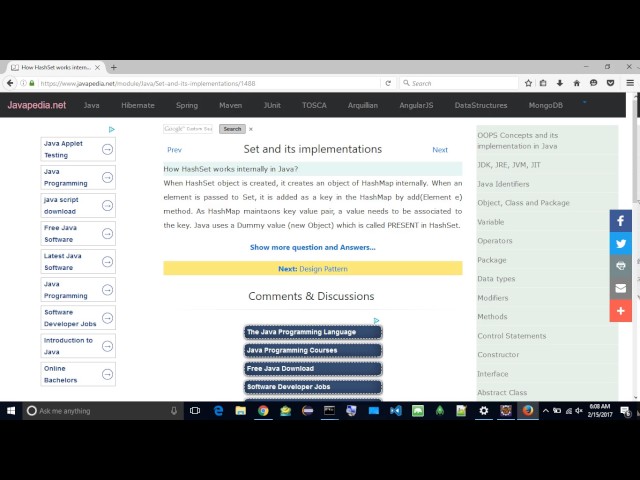 How HashSet works internally in Java? | javapedia.net