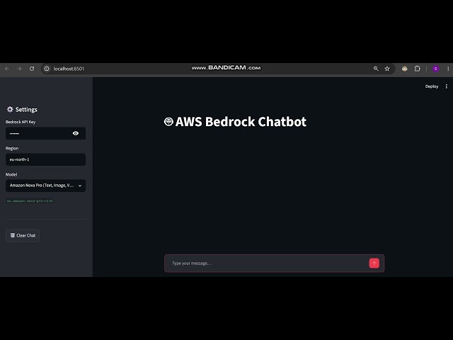 Conversational AI Chatbot Powered by Amazon Bedrock