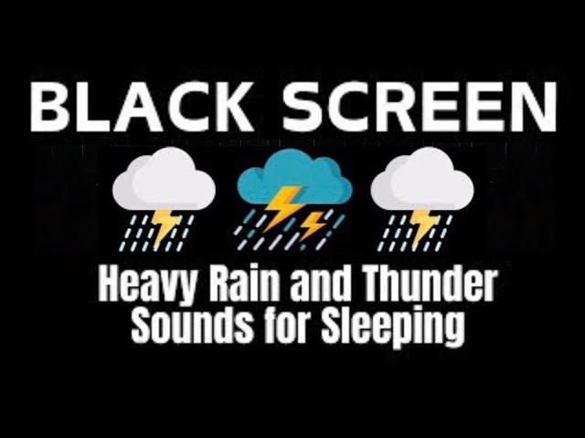 Heavy Rain Sounds for Your Night's Sleep Now | Nature Sounds | Dark Screen | Black Screen