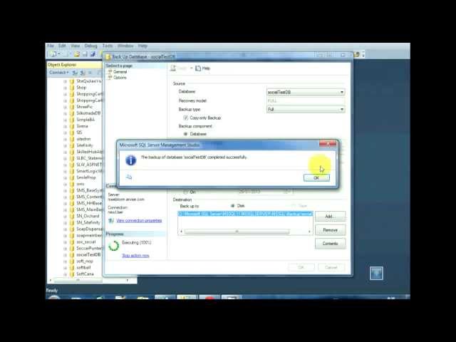 How to Backup your Database with Microsoft SQL Server 2012