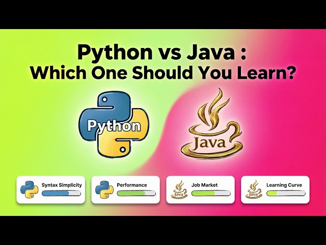 Python vs Java in 2026: Which One Should You Learn?