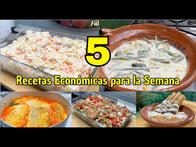 ✅5 Recetas Económicas para la Semana