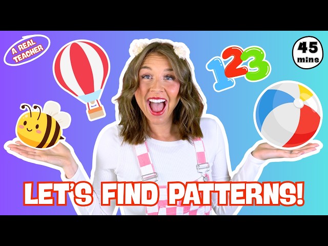 Patterns For Preschoolers | Toddler Learning Video With Ms Ash | Patterns, Colors, Songs And More!